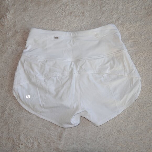 Women's Size 0 Lululemon Speed Up High-Rise Lined Short 2.5" Inseam, White - Picture 2 of 6